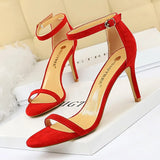Shoes Super High Heels Suede Women Heels Open Toe Woman Pumps Sexy Party Shoes Stiletto Heels Summer Women Sandals