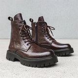 Zingj Men's British Boots Black Chelsea