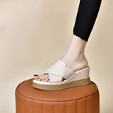 Zingj Heel Slippers Women Wear 2024 Summer New Open Toe Cross Waterproof Table Thick Bottom Cool