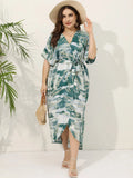 Size Women's Dress Bohemian Print New Shirt Skirt Fat MM