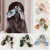 Chiffon Bowknot Elastic Hair Bands For Women Girls Solid Color Scrunchie Headband Hair Ties Ponytail Holder Hair