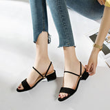 Zingj Korean Sandals Women's 2023 New Thick Heels Sandals And Slippers One Shoe And Two Open-Toed Women's