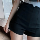 Women Elastic Solid Casual High Waist Skinny Teens All-match Ins Female College Summer 2021 New Arrival Slim Popular