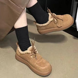Zingj Women's 2024 Winter New Outside Wear Fashionable Thick Sole And Velvet Warm Ugly Cute Casual Cotton