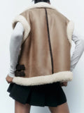 Coat Women Sleeveless Jacket Female Fashion Zipper Waistcoat Ladies Autumn Winter Thicken Warm Outwear Chaleco