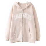 Style Lazy Cardigan Hoodie 2024 Spring And Autumn Oversize Zipper Jacket Couple