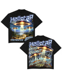 Pattern Retro Style Original Gothic Hip Hop Animation Printing Oversized T-Shirt Loose Casual Short Sleeves For Men And