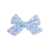 Flower Cotton Hair Bows With Clip For Baby Girls Plaid Boutique Hair Clips Hairgrip Barrettes Headwear Hair