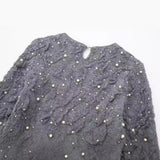 New Artificial Pearl Textured Pullover