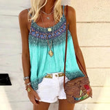 Women Print Vest Tshirt Summer Casual Oversize Tops Loose Vintage Female Camis Tank Top Tee Streetwear Sling Clothes