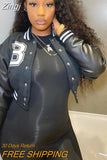 High Street Women Coat Simple Casual Single Breasted Go Out Wear Baseball Uniform Long Sleeve Turtleneck Hot