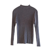 Zingj Sweater Women's Thin Half-High Collar Solid Color Knitted Sweater 2023 Autumn And Winter New Stylish Slimming