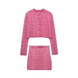 And Winter New Textured Short Knitted Coat 4331168 Miniskirt