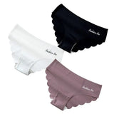 For Women Seamless Panty Set Solid Invisible Underwear Sexy Low Waist Briefs Women's Underpants Lingerie Dropship 3