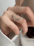 Irregular Geometric Cuff Ring- Outfit