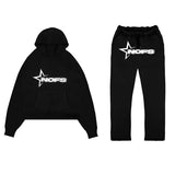 Street Tide Brand Alphabet Printed Sweater Set For Men And Women Hip Hop Street Loose Hooded