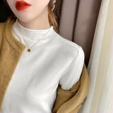 Zingj Collar Bottomed Sweater Women's Long-Sleeved Autumn And Winter Sweaters Wear Loose Knitted Blouses In Thin