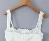 Corset Strap Crop Top-Outfit