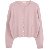Zingj Early Autumn New Love Button Pink Sweater Female Outside Loose Lazy Wind Knit Small Cardigan Jacket