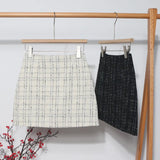 Shop Recommended Autumn And Winter Coarse Flowers Of The Semi-Body Skirt High Waist Thin Anti-Walking A Word Ass Short Skirt