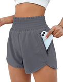 Women's Sports Shorts Quick-Dry Loose Leisure High-Waist Side Zipper Fitness Yoga Three-Point