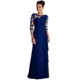 Long Lace Round Neck Half Basic Model Sleeve Dress Wedding