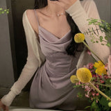 Women Corset Ruched Midi Dress Summer Spaghetti Strap Sexy Bodycon Elegant Party Slim One Piece Clothes