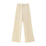 New Autumn Style Asymmetrical Neck Top 0219810 Pleated Trousers
