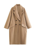 And Winter New Casual Loose Double-Breasted Coat