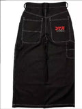 Street Hip-Hop Embroidered Jeans Men's Summer Tide Brand Straight Wide-Legged Casual