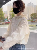 Sunscreen Clothing Female Summer Thin Coat Female Short Short 2024 New Loose Hooker Sunscreen Jacket-Outfit