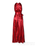 New Wish Spring And Summer Striped Straps V-Collar Sexy Evening Dress Women's
