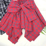 Skirts Women Irregular Korean Style Bandage Leisure Popular Summer College Students Retro Ulzzang Teens Girls Elastic