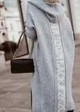 2025 Long Cardigan Hoodie Knitted Sweater Jacket Long