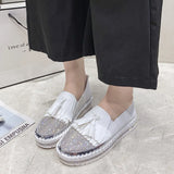 Ladies' Casual Shoes 2023 Summer New Shallow-Mouthed One-Foot Love Shoes Korean Version Of Diamond