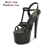 2022 New Brand Women Sandals Summer Shoes Sexy Thick High Heels Platform Dress Party Wedding Shoes Woman Pumps Stripper