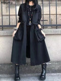 Trench Women Vintage Baggy Streetwear Autumn Cool Korean Style Coats Mujer Temper All-match Daily 2023 Feminino