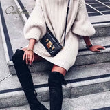 2020 Autumn Winter Oversized Women Turtleneck Sweaters Knitted Pullovers Loose Thick Warm Long Knitted Sweater