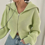 Y2K Double Zip Knit TopOutfit