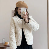 Small Fragrant Wind Add Thick Short Down Cotton Jacket Women Winter New Large Size Cotton-Padded Clothes Fat Mm Early Winter Cotton Jacket Hot Style-Outfit