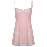 Zingj Collar Lace Slip Dress 2023 New Slit Bow Small Sexy Hot Girl