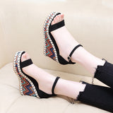 Zingj Wedge Sandals Women 23 New Summer Platform Shoes With A Hemp Heel Waterproof