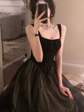 Women Summer Midi Dress Spaghetti Strap Sexy A Line Elegant Party Slim One Piece Clothes