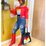 street Baseball Patchwork Jackets For Women 2023 Pockets Top Jacket Coats Varsity Bomber
