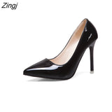New Fashion High Heels Women Pumps Thin Heel Classic White Red Nede Beige Sexy Prom Wedding Shoes Blue Red