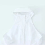 New Spring Style Hanging Neck Trench Coat Fabric Bare-Back Bow Coat