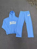 High Street Tide Card Letter Printing Loose Hooded Sweater Suit For Men And