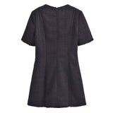 New Style French Commuter Ring Velvet Fringed Dress