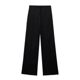 New Women's Double-Breasted Suit Jacket Straight Trousers 8194394