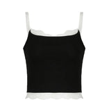 Lace Lace Fashion Design Sense With A Small Sling Top Girl 2024 Hot Girls Sexy Knitted